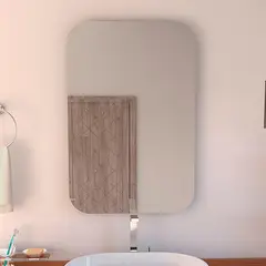 TUHOME - Espejo de Baño con Esquinas Ovaladas Pompei