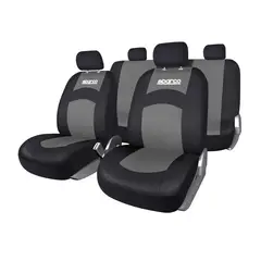SPARCO - Set de Fundas para Asiento de Autos Spc Negro con Gris