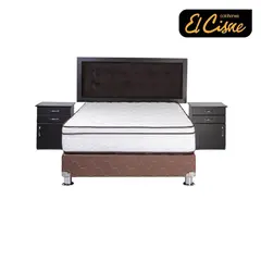 EL CISNE - Dormitorio Savama 2 Plazas + Colchón + 2 Almohadas
