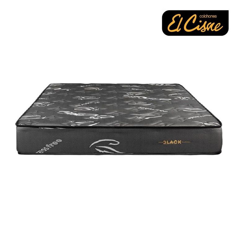 Colchón El Cisne Pocket Black 2 Plazas + 2 Almohadas