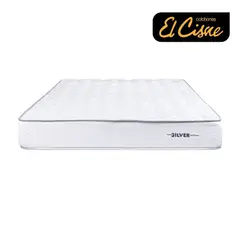 EL CISNE - Colchón Pocket Silver 2 Plazas + 2 Almohadas