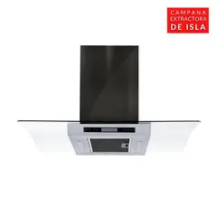undefined - Campana Extractora Klimatic 90cm Decorativa Isla Isola Black Plus Negro