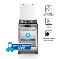 INDURAMA - Cocina a Gas 4 Hornillas Ibiza Zafiro Croma