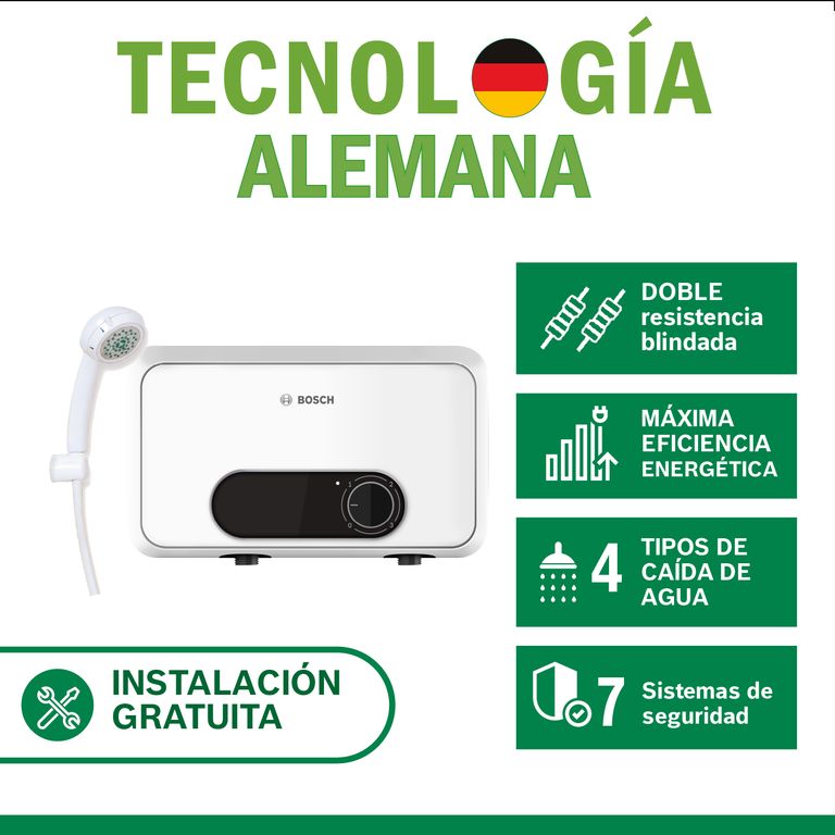 Rapiducha Eléctrica Bosch Essential Doble Resistencia 5500W