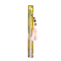 ACCECAN - Juguete Varita para Gato Plástico Rosado 1x1x47cm