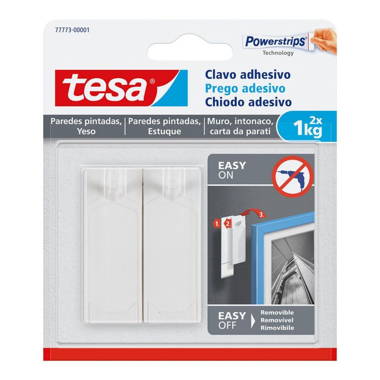 Clavo Adhesivo Pared Pintada 1 kg. x 2 unid.