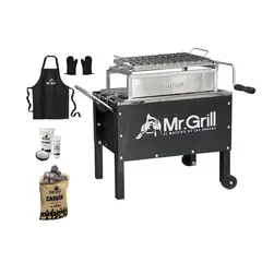 MR GRILL - Caja China Madera/Acero Inoxidable 33x56cm
