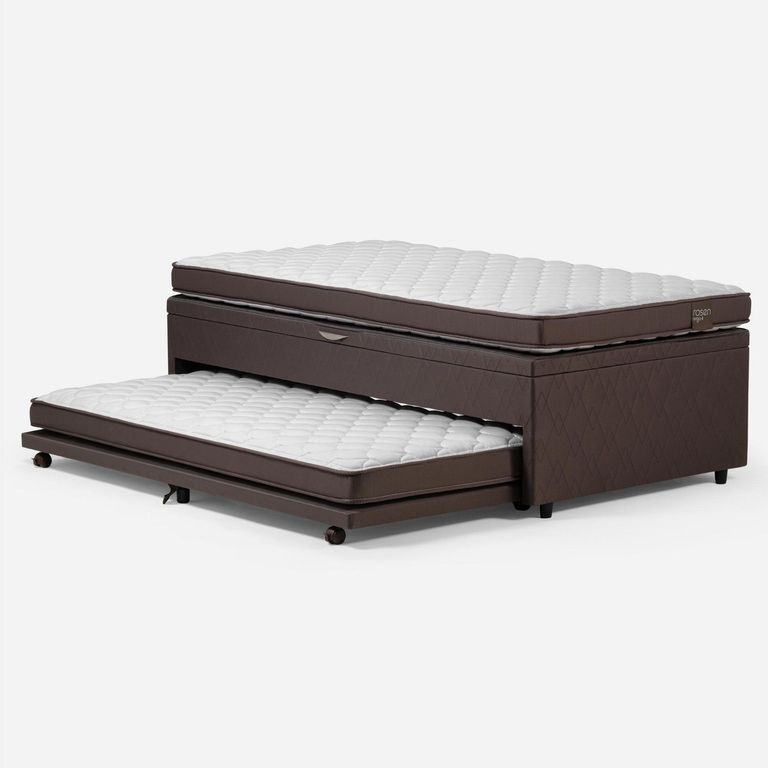 Cama Boxet Ergo T New Rosen 1.5 Plazas + Colchón