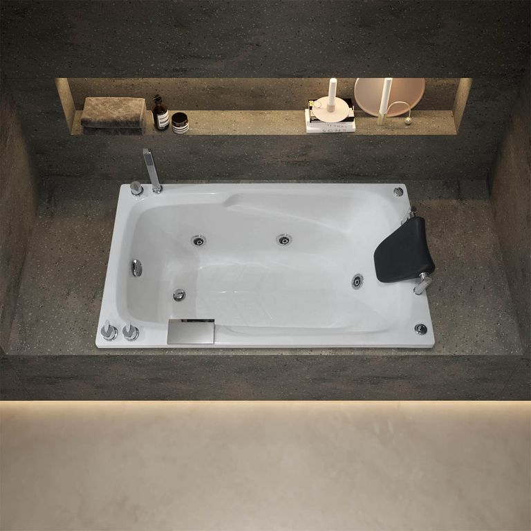 Tina Hidromasaje Rectangular Magia 140x75cm Blanca