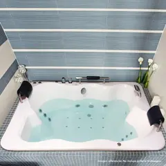 CUBA&SPA - Tina Hidromasaje Rectangular Faraón 183x151cm Blanca