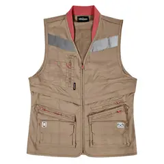 UBERMANN - Chaleco Reflectivo Geólogo para Mujer Café Tall XL