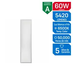 ILUMA - Panel Led Empotrable 60W 120X30Cm