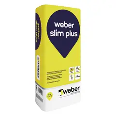 WEBER - Pegamento para Porcelanatos Slim Plus Grandes Formatos 25kg