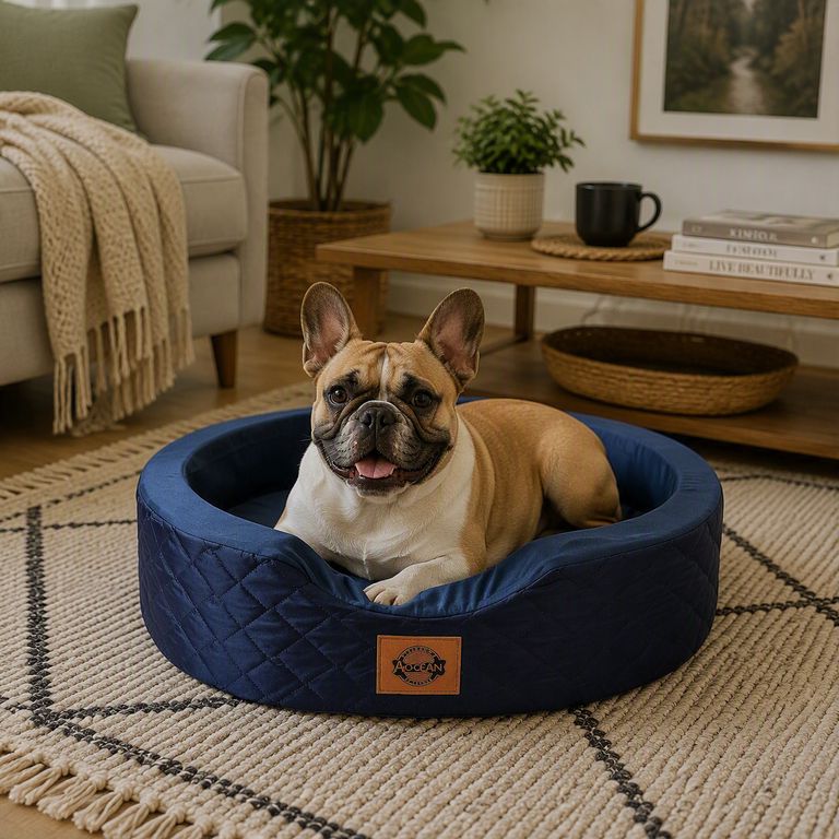 Cama De Algodón Para Perro raza mediana 58 x 58 cm