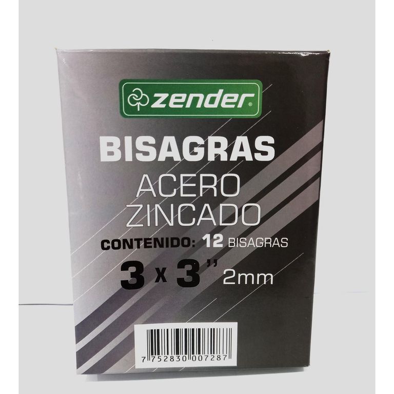 Bisagra Zincada 3x3" x 12 und