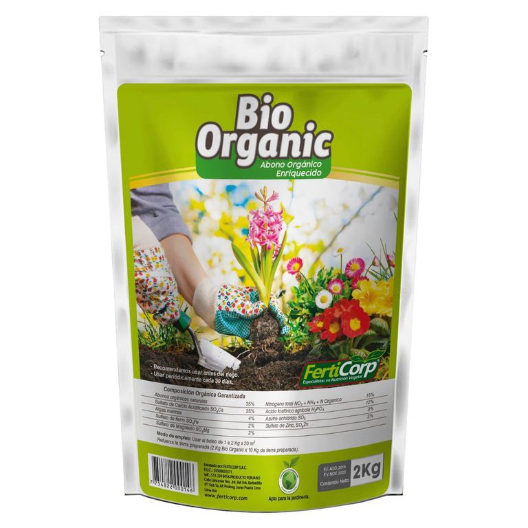 Abono Bio Orgánico 2 kg Abono orgánico naturales