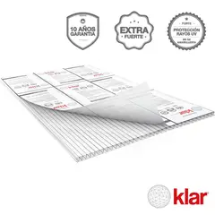 KLAR - Techo Policarbonato Alv Transparente 2.1x2.9mx4mm