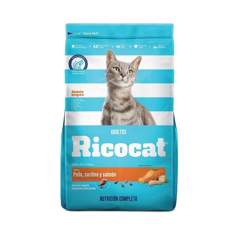 Ricocat Adultos Alimento para Gatos 9kg Pollo/Sardina