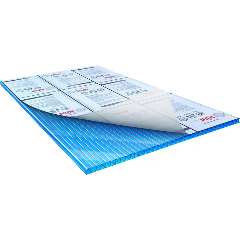Plancha de Policarbonato Alveolar KLAR 6 mm 1.05 m x 2.9 m AZUL