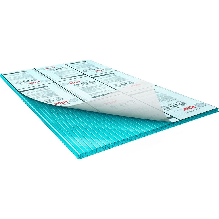 Plancha de Policarbonato Alveolar KLAR 6 mm 2.1 m x 5.8 m TURQUESA