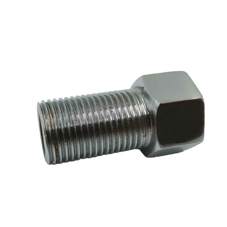 Acople Largo Bronce Cromado Pesado 1/2" x 2"