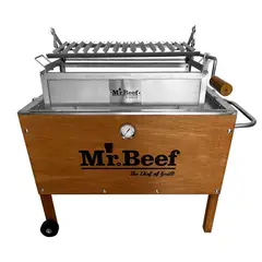 MR BEEF - Caja China Madera/ Acero 32X53 Cm
