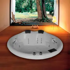 CUBA&SPA - Tina Hidromasaje Circular Malibu 176x59cm Blanca