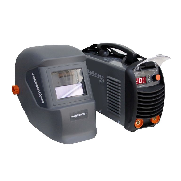 Soldadora Eléctrica Inverter 200A MMA + Máscara Fotosensible Gladiator