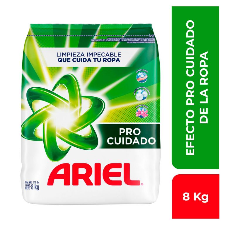 Detergente en Polvo Ariel Pro Cuidado Floral 8Kg