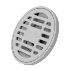 COFLEX - Coladera Redonda de Abs Con Rejilla Gris de Abs