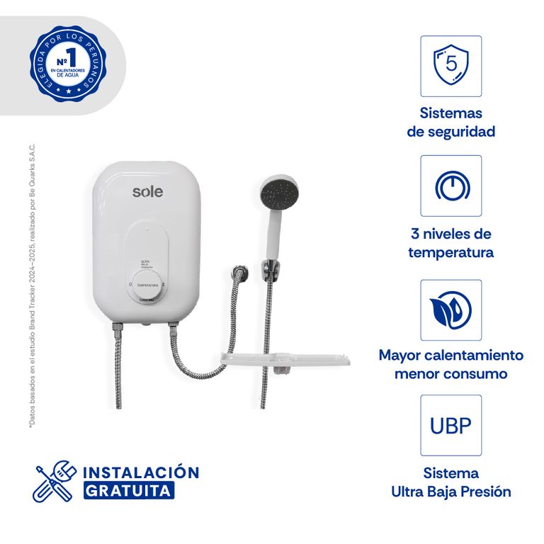 Rapiducha Eléctrica Sole Turbo iii 4800 con Accesorios