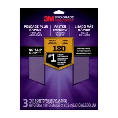 3M - Pack x3 Lija Grano n 180 Grande Precisión Lijado Medio