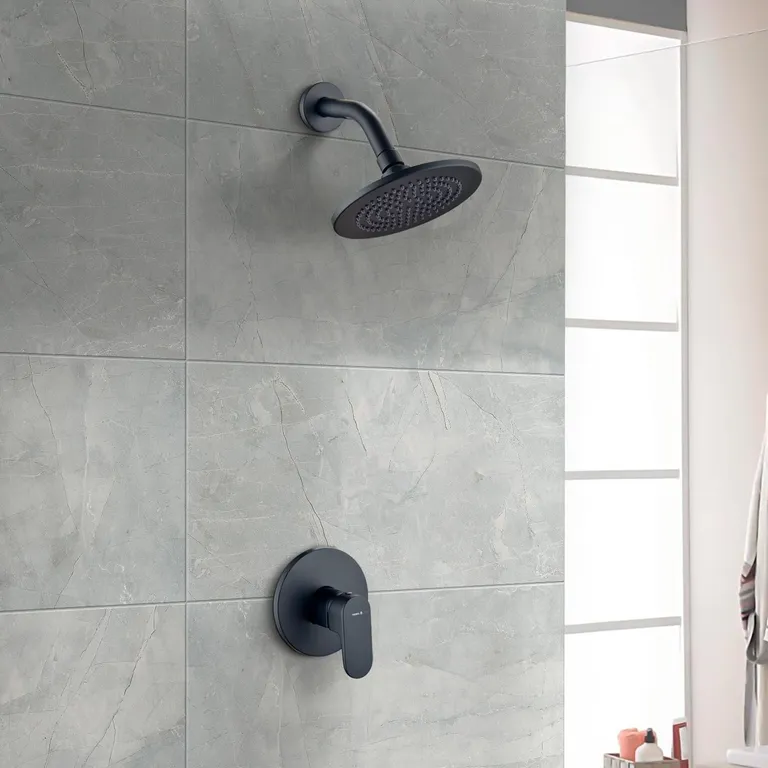 Ducha Monocomando Oxford Negro Mate