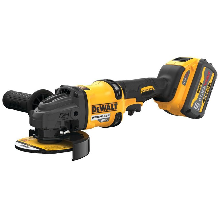 Esmeril Inalámbrico Dewalt 125mm 60V DCG418T2-B2 + Cargador DCB1106 + 2 Baterías DCB606 + Bolso Dewalt