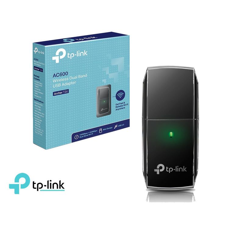 Adaptador TP-Link Usb Inalámbrico Ac600 Wi-Fi Tl-archer T2u