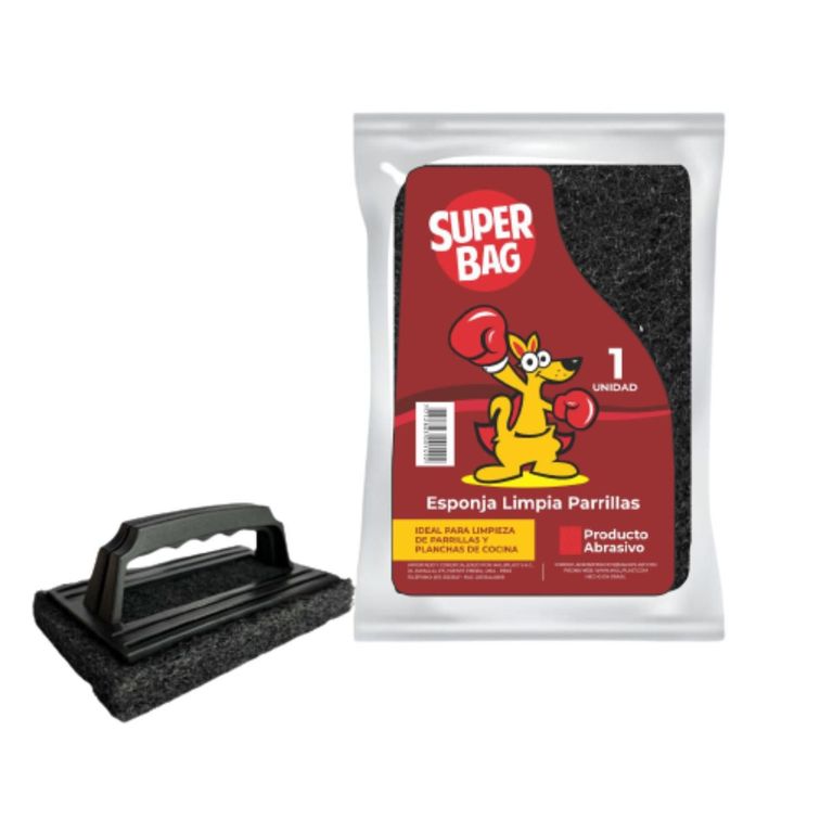 Esponja Limpia Parrillas con Mango SuperBag