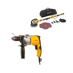 STANLEY - Lijadora de Pared 8" 720W SW75-B2 + Taladro Percutor 1/2" 800W STDH8013