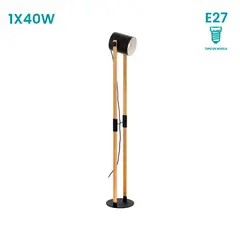 EGLO - Lámpara de Pie Hornwood 1 Luz E27