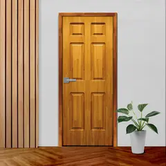 ARES - Puerta de madera Principal Valentina Solida Alistonada Pino 40X750X2070Mm Embolsado