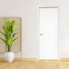 ARES - Puerta Principal Riga HDF 4Mm Hr Pet Txt Blanco Mix 42X650X2070Mm Relleno Sauerland Tubular Embolsado
