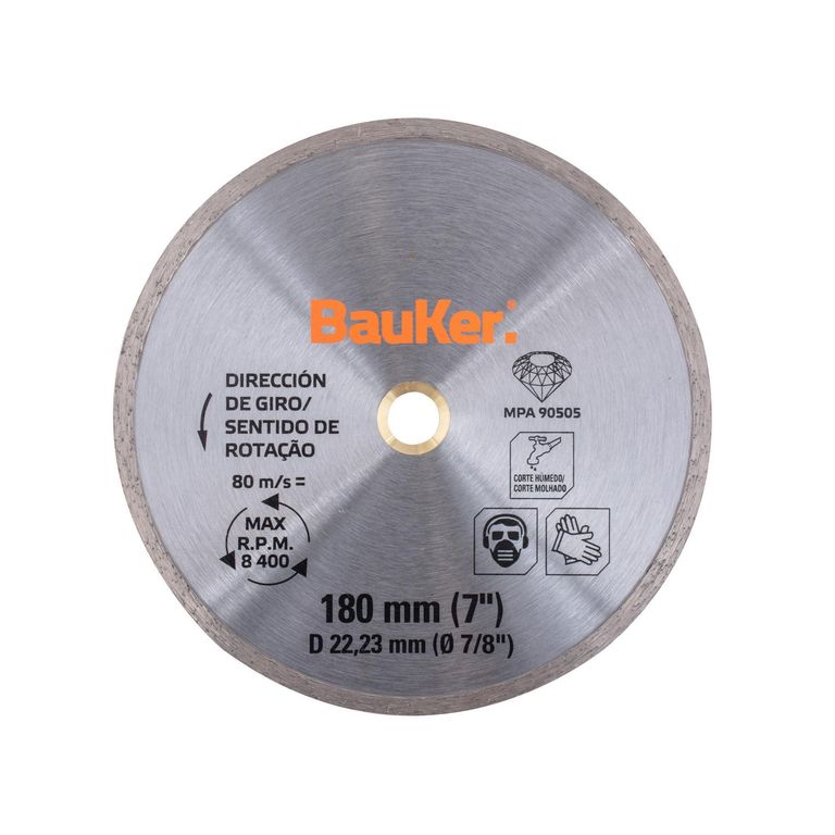 Disco Diamantado para cerámica para cerámica 7" Bauker