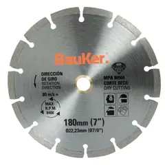 BAUKER - Disco Diamantado Segmentado para cerámica 7"
