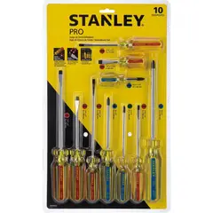 STANLEY - Juego de 10 Destornilladores Pro