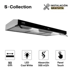 SOLE - Campana Extractora Scollection Slim Inox 90Cm