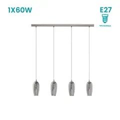 EGLO - Lámpara Colgante Led Farsala 4L G9