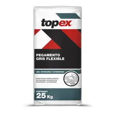 TOPEX - Pegamento para Porcelanatos Gris Flexible 25kg