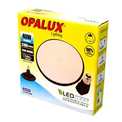 OPALUX - Foco LED UFO Borde Negro Luz Fría 40W