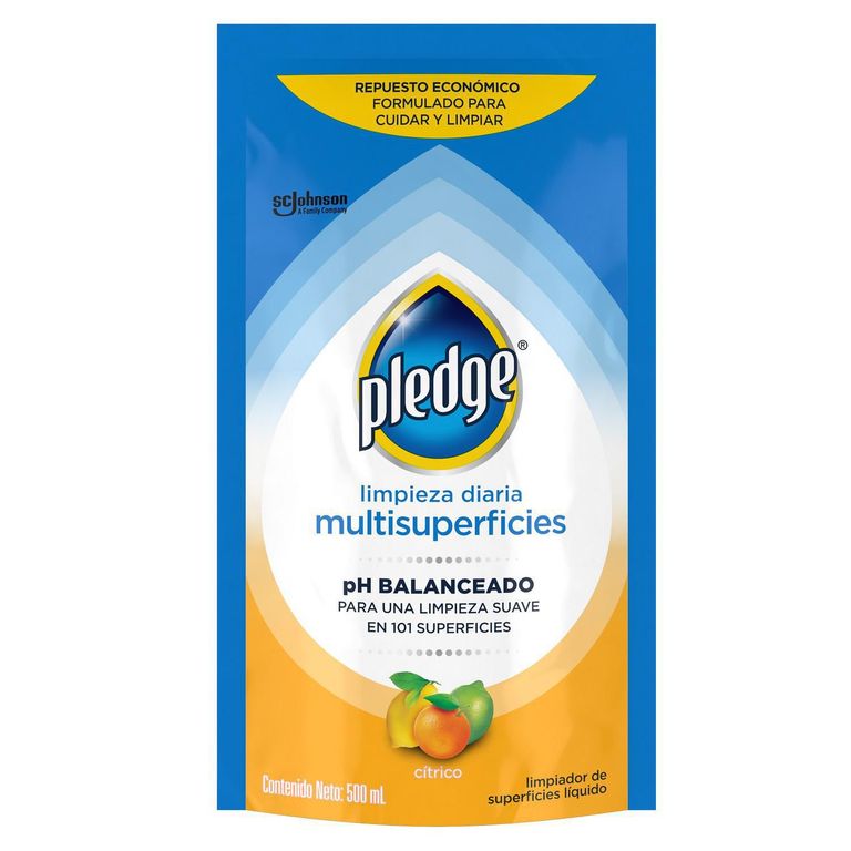 Limpiador Multisuperficies Citrico Pledge Repuesto 500Ml