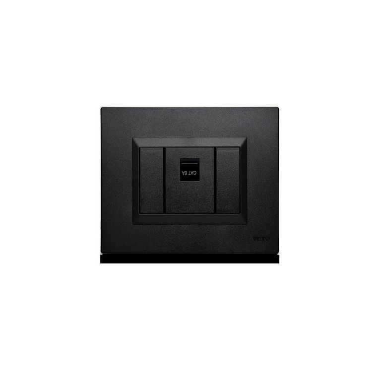 Toma Datos RJ45 CAT6 Plura Negro