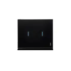 VETO - Interruptor Doble Smart WIFI Plura Negro